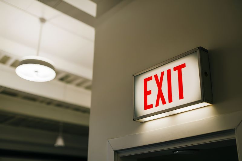 Fire Exit Sign Installation
